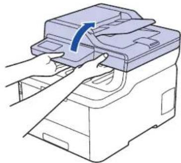 BROTHER DCP-L3517CDW - Fastkørt papir i output-papirbakken - 1