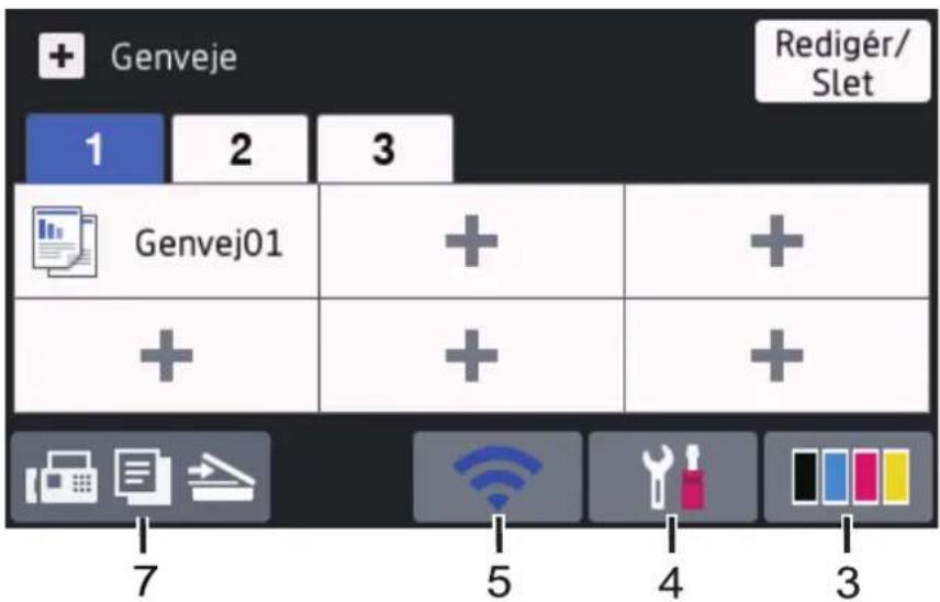 Genveje Redigér/ Slet 1 2 3 Genvej01 + + + + + 7 5 4 3
