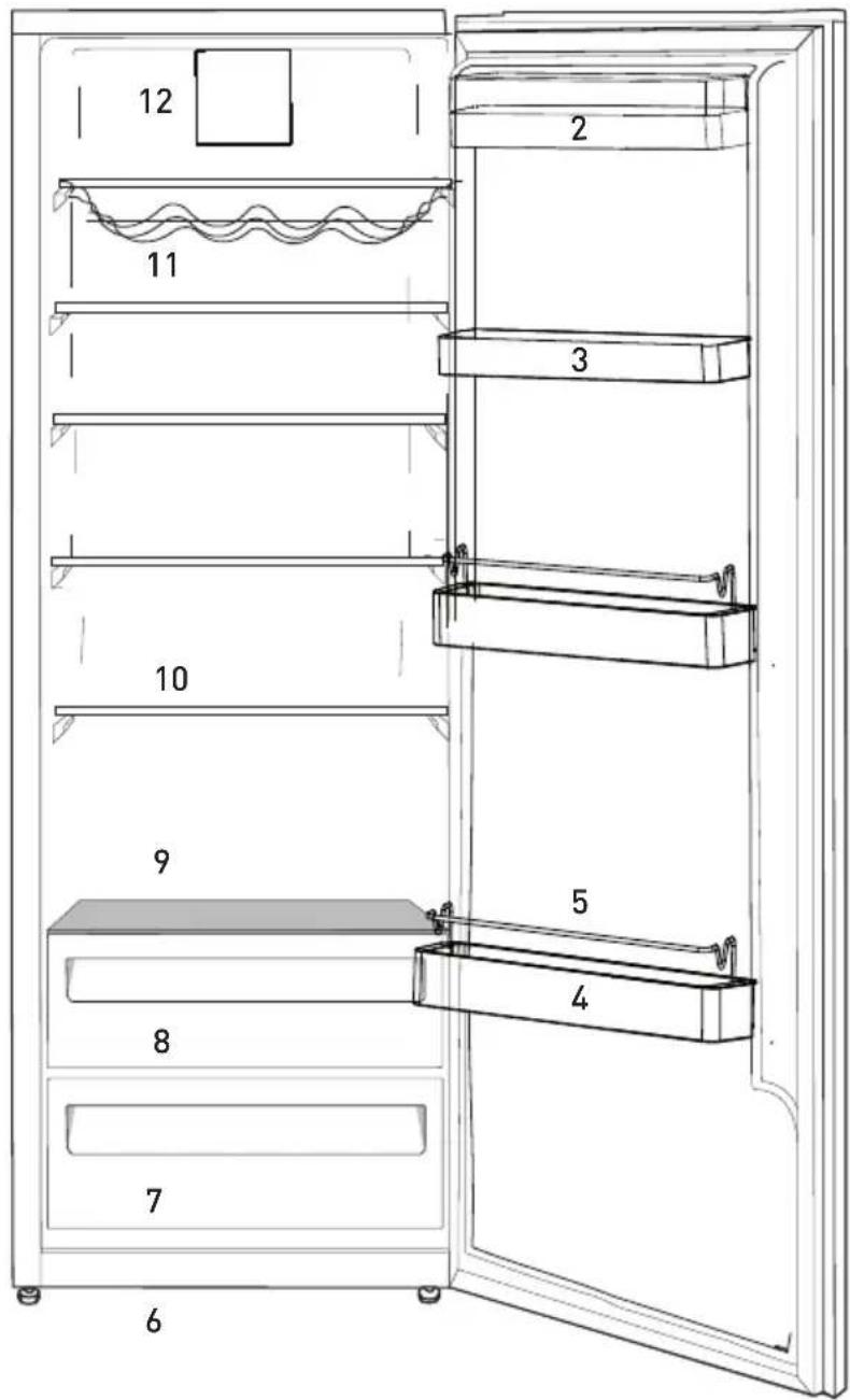 GRUNDIG GSNE 107E40 XN - Kjøleskapet - 1