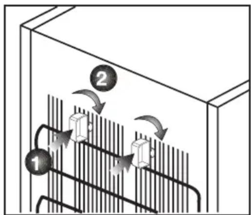 GRUNDIG GSNE 107E40 N - Installera plastklämmorna - 1