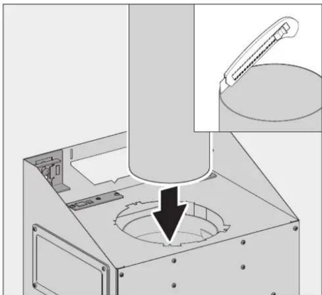 BERBEL BWH 90 GL - Connecting exhaust air ducting (with extracted air and hybrid mode) - 1