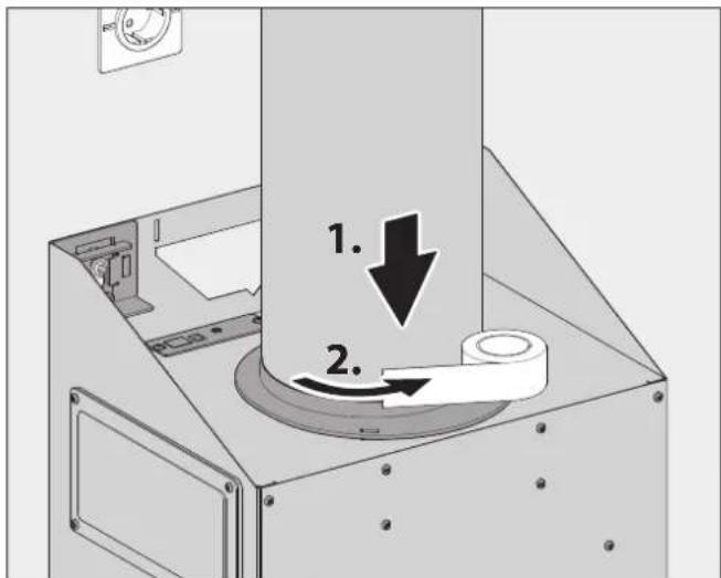 BERBEL BWH 90 GL - Connecting exhaust air ducting (with extracted air and hybrid mode) - 2