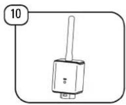 Simple line drawing of a mechanical component with a handle and base, no text or symbols present