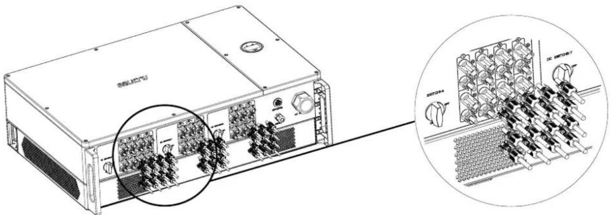 Technical diagram of a server rack with labeled components and close-up insets showing internal structure and component details.
