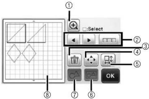 ① Select ② ③ ④ ⑤ OK ⑥ ⑦ ⑧