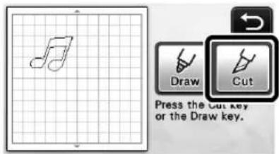 Draw Cut Press the Cut key or the Draw key.