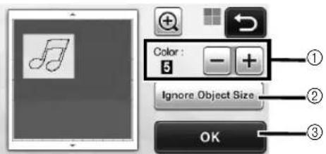 Color : 5 Ignore Object Size OK