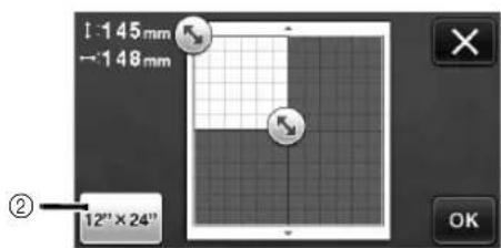 1:145mm -1:148mm ② 12"×24"