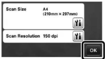 Scan Size A4 (210mm × 297mm) Scan Resolution 150 dpi OK