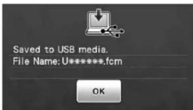 Saved to USB media. File Name: U********fcm OK