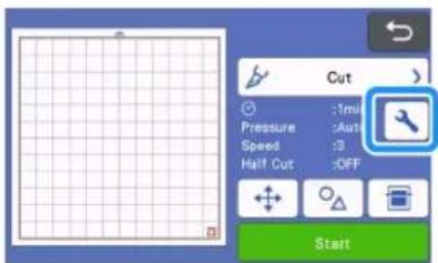 Cut Pressure :1mil Speed :Auto Half Cut :3 OFF Start
