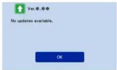 Ver.**. No updates available. OK