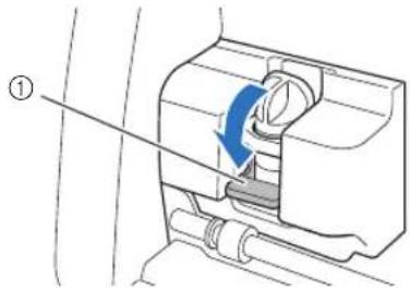 BROTHER ScanNCut SDX225F - Push down on the holder lock lever. - 1