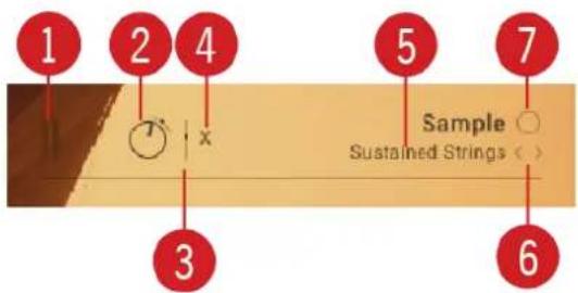 1 2 4 5 7 Sample Sustained Strings 3 6