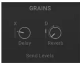GRAINS X Delay D Reverb Send Levels