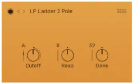 LP Ladder 2 Pole A Cutoff X Reso S2 Drive