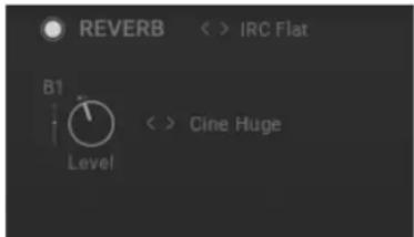 REVERB < > IRC Flat B1 Level < > Cine Huge