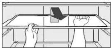 PANASONIC NR-F603GT-WU - Glass tray (only the second shelf from the top) - 1