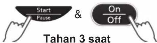 Start Pause & On Off Tahan 3 saat