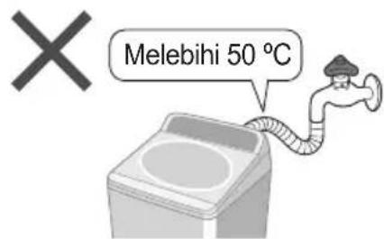 Melebihi 50 °C