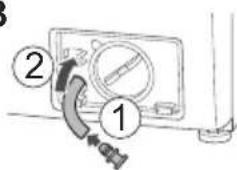 Diagram showing a device with labeled parts, including a numbered component and a cable or connector.
