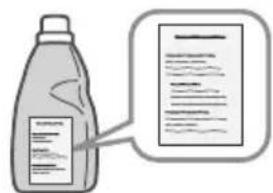 Illustration of a bottle with a document labeled 'Document No. 1' and a magnified view showing the same document.