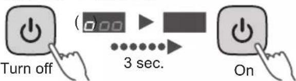 Turn off (700) 3 sec. On