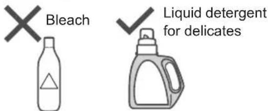 Bleach Liquid detergent for delicates