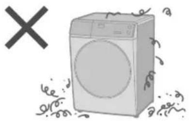 PANASONIC NA-S106FR1 - The lint must not be allowed to accumulate around the appliance. - 1