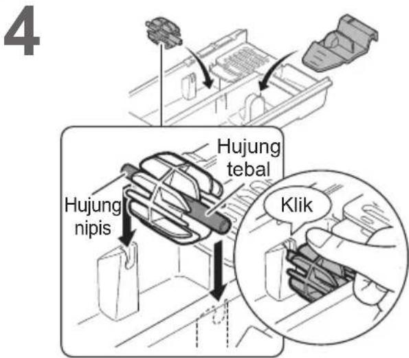 4 Hujung tebal Hujung nipis Klik