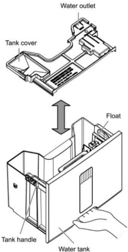 Water outlet Tank cover Float Tank handle Water tank