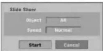 Slide Show Object AB Speed Normal Start Cancel