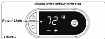 Display when initially turned on Power Light 72 - + Figure 3