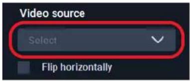 Video source Select Flip horizontally