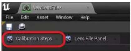 File Edit Asset Window Help Calibration Steps Lens File Panel