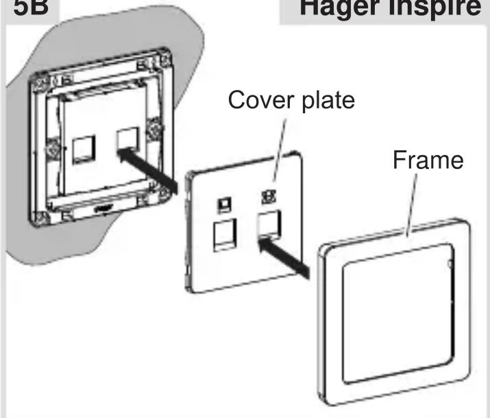 5B Hager Inspire Cover plate Frame