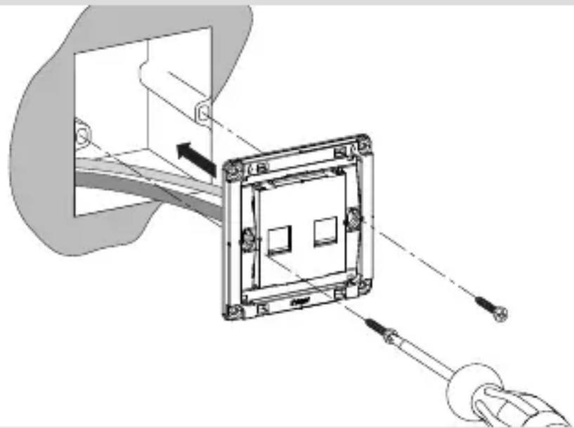 HAGER WGCXT2RJ5KB - Installing the device into the wall box - 1