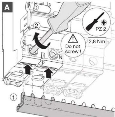 A 2 PZ 2 Do not screw ! 2,8 Nm ①