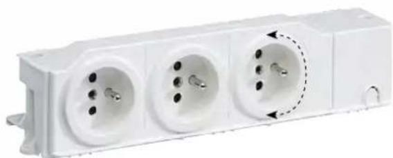 HAGER FWQ72N - Volta VZ00AS / VZ00ASF multisocket - 2
