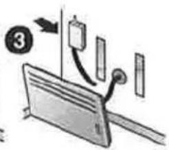 Diagram showing a mechanical or electrical setup with labeled components and directional arrows, including a numbered step indicator.