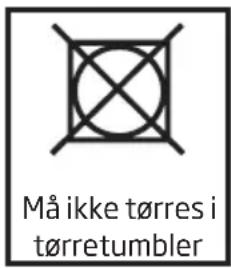 Må ikke tørres i tørretumbler