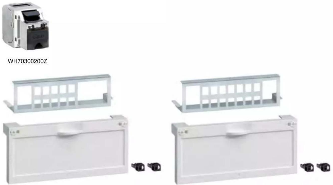 HAGER FWQ54P - Patch panel with FLF socket insertion - 2