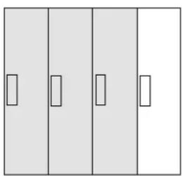HAGER FWQ54P - Door references: Single door with univers door plate (FZ598N) - 9