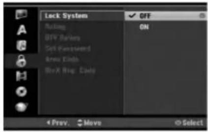 LG DBRH190 - Låseindstillinger (forældrekontrol) - 1