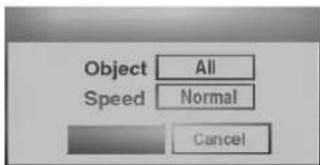 Object All Speed Normal Cancel