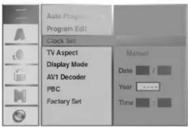 LG DR4922V - Automatisk tidsindstilling - 1