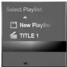 LG DR4922V - Tilføjelse af en endnu en titel/yderligere kapitler til Playlist'en - 2