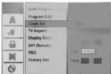 LG DR4922V - Manuelt indstilling af tiden - 1