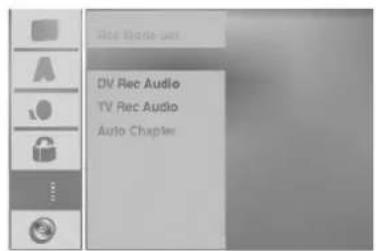DV Rec Audio TV Rec Audio Auto Chapter