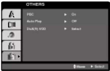 OTHERS RGB Auto Play DiviG (P) DVD On Off Select Name Select